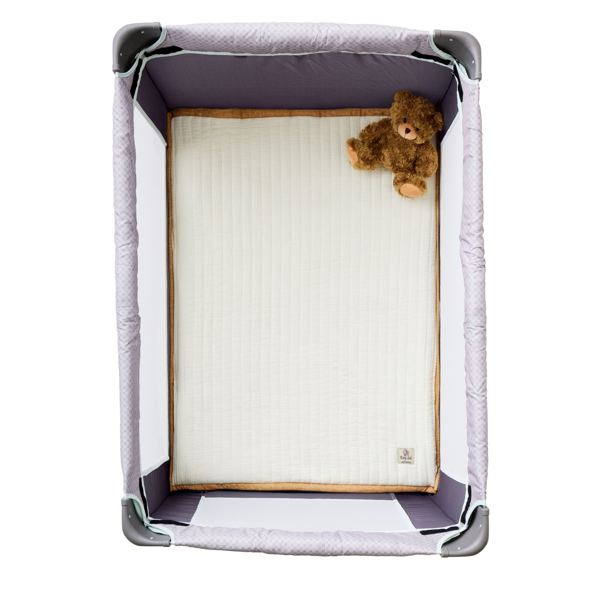 Beige KozySak Portable Crib Bedding System