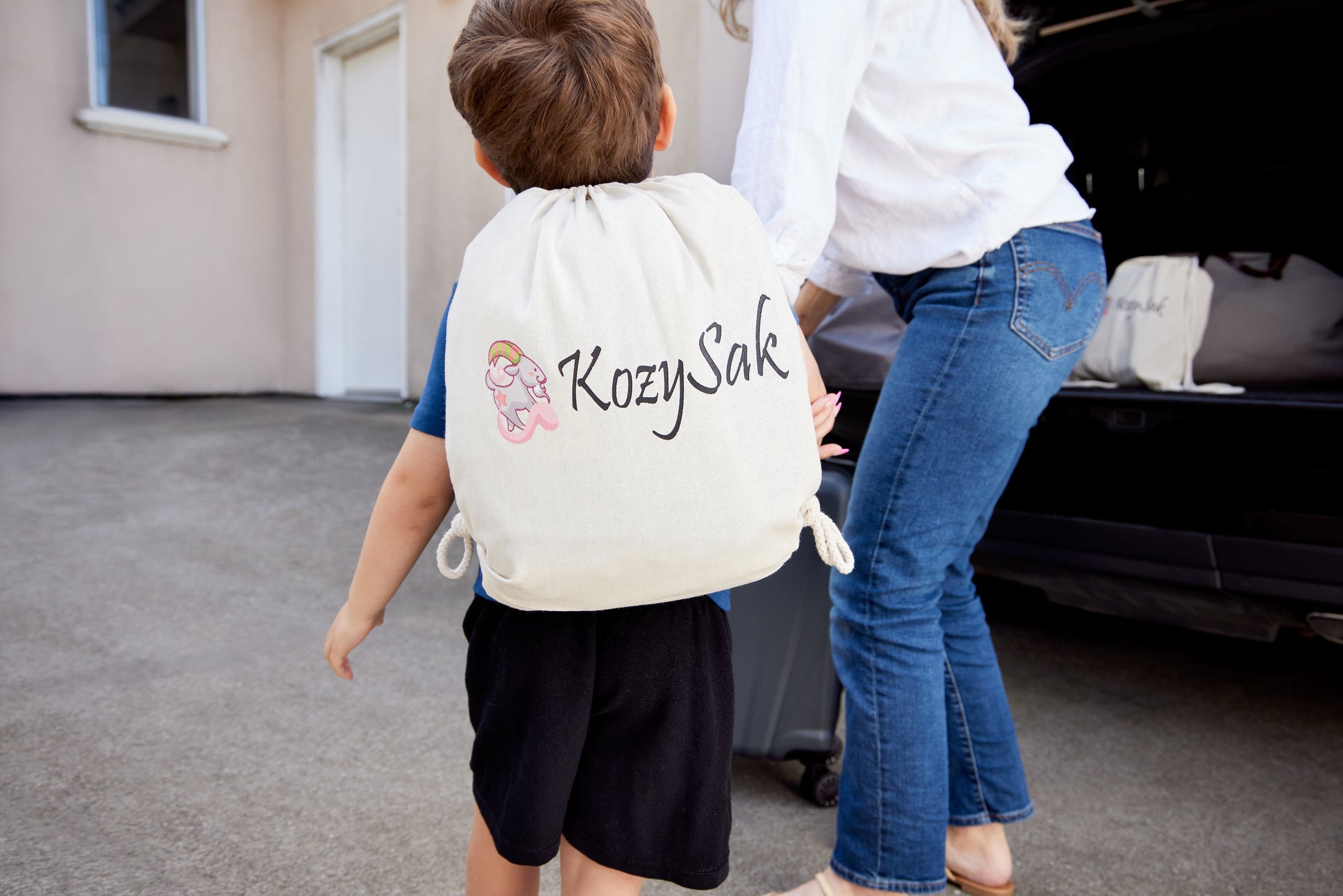 Beige KozySak Portable Crib Bedding System